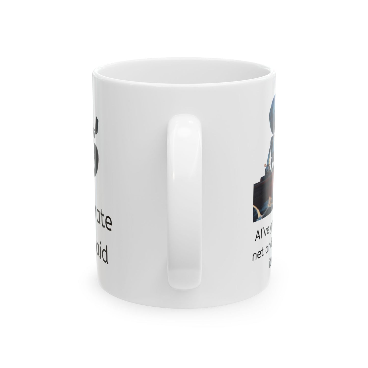 White ceramic coffee mug handle