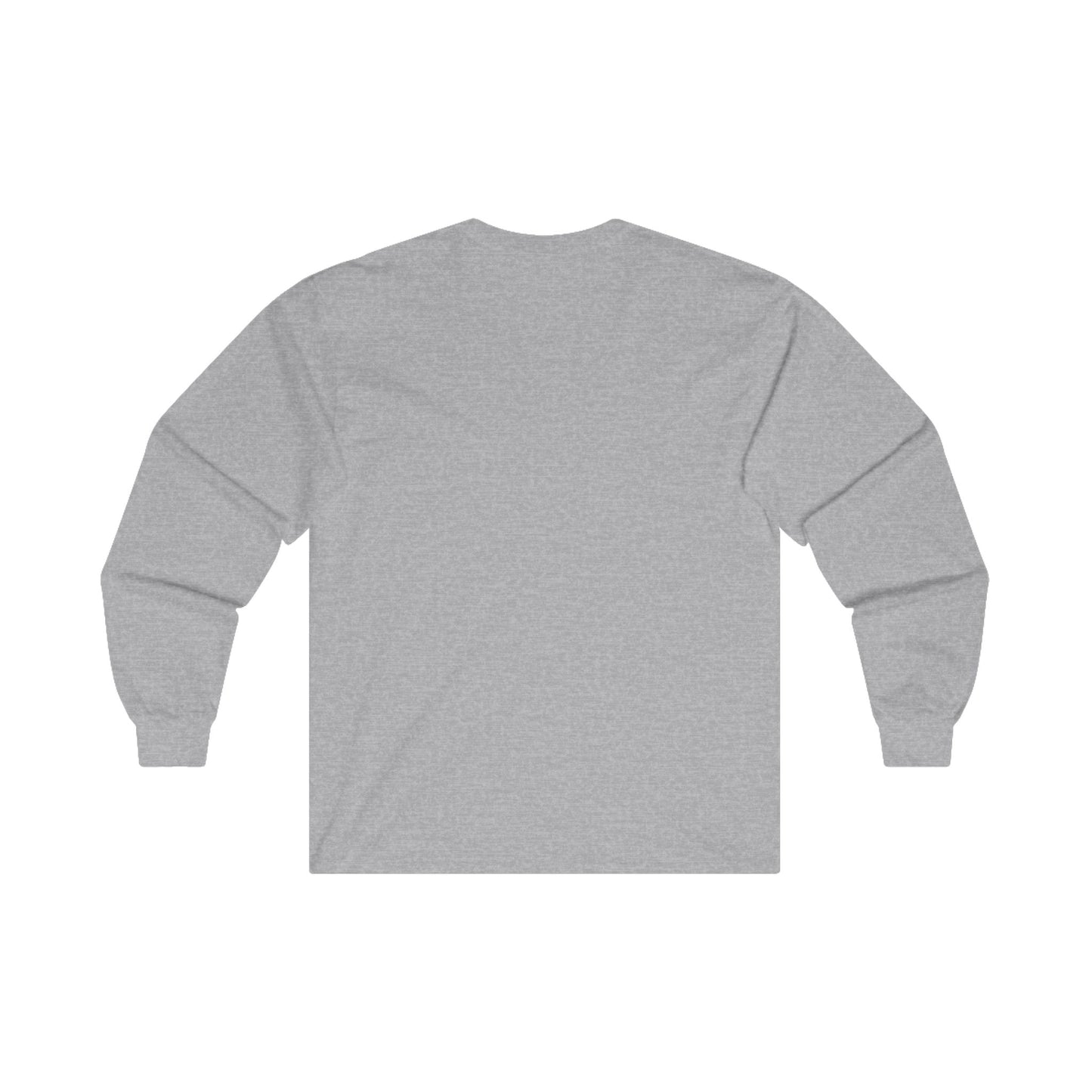 Dark gray long sleeve tee blank back
