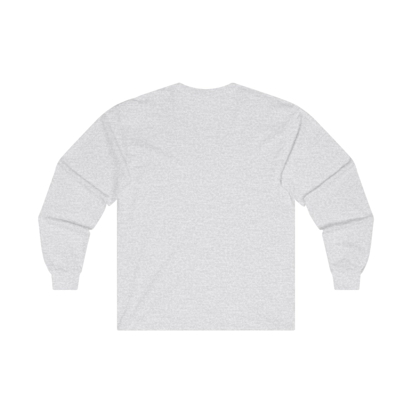 Light gray long sleeve tee blank back