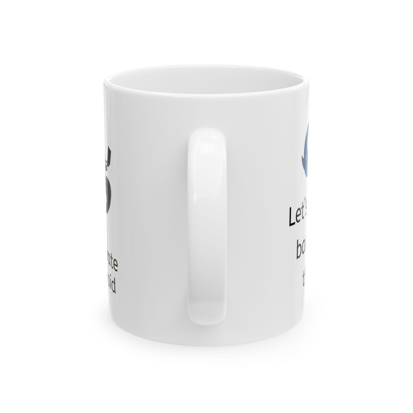 white ceramic mug handle side