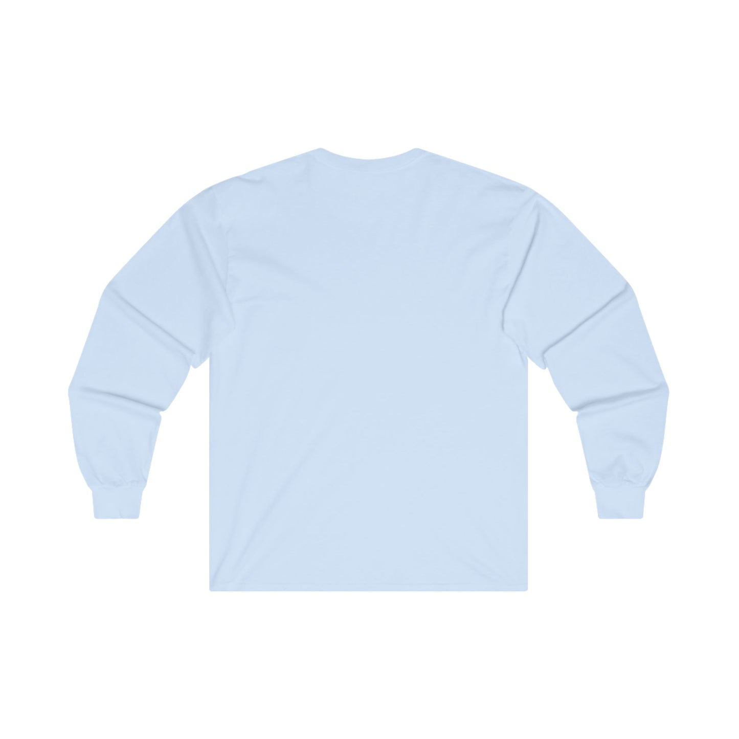 Light blue long sleeve tee blank back