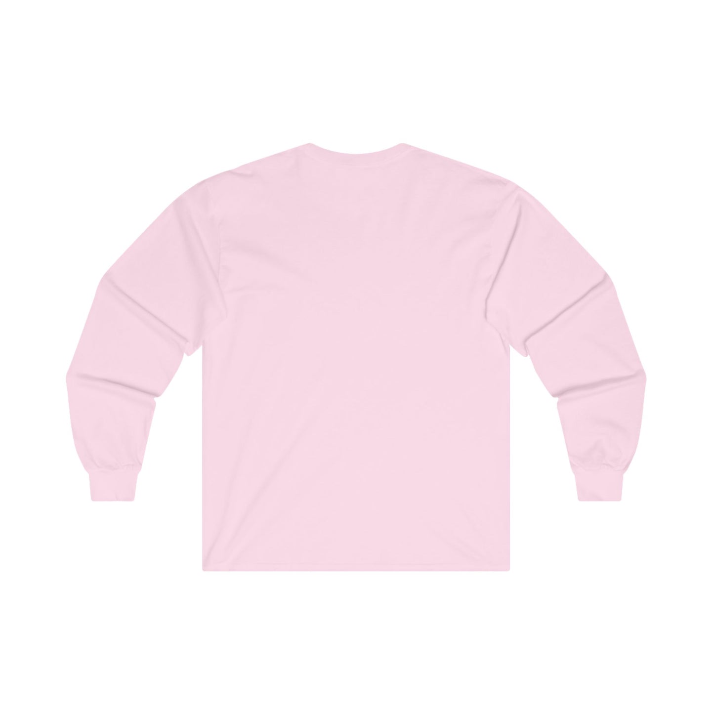 Light pink long sleeve tee blank back