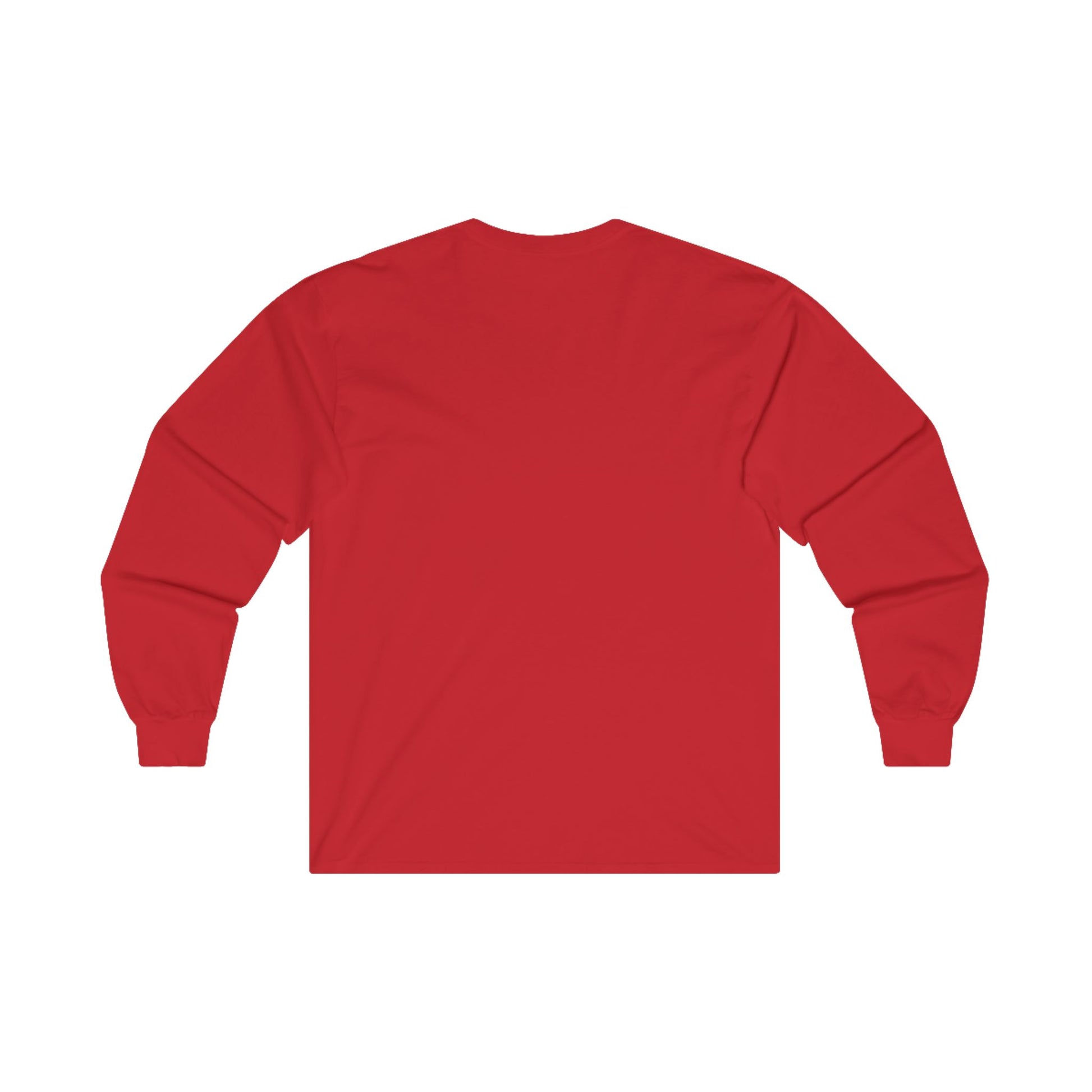 Red long sleeve tee blank back