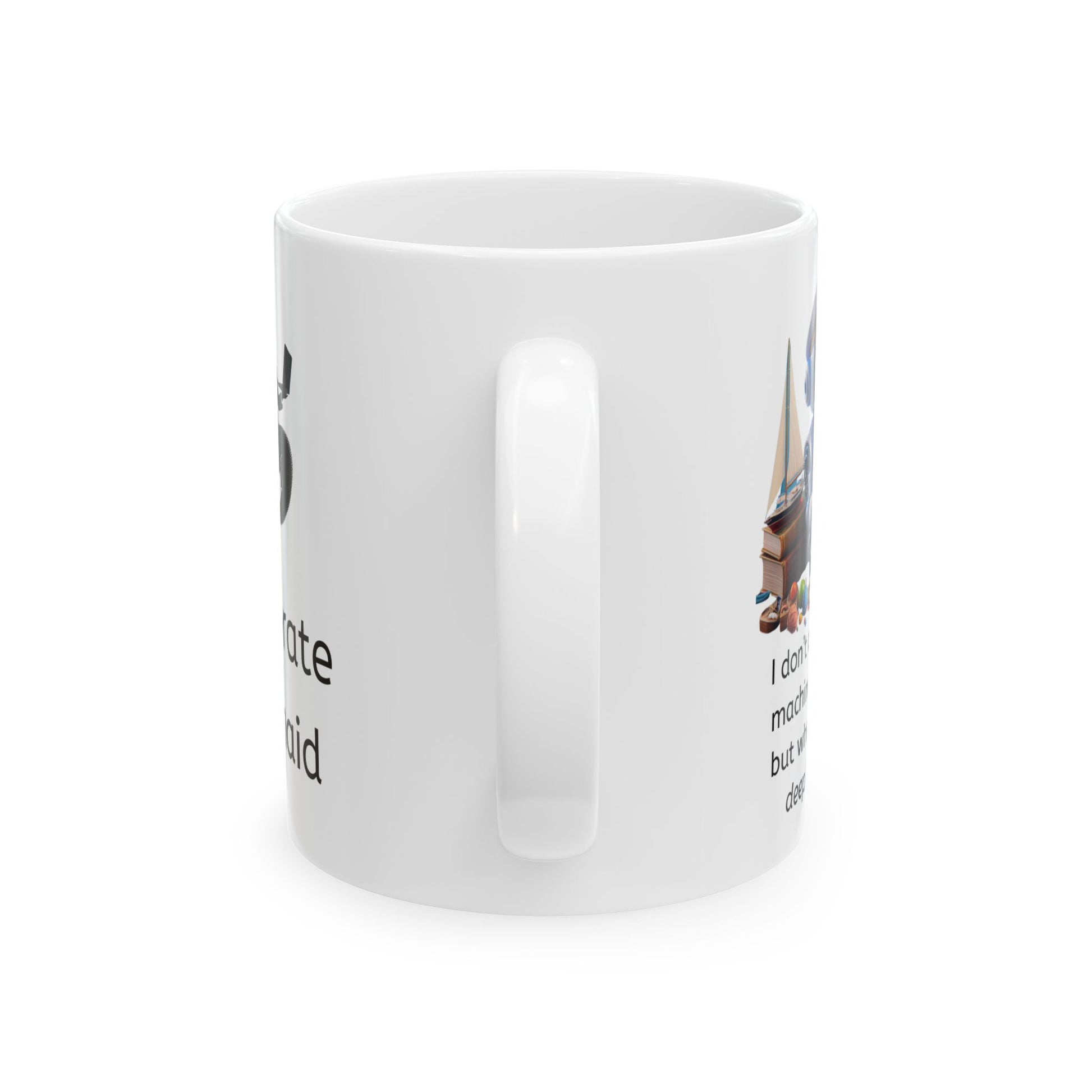 white ceramic coffee mug handle side