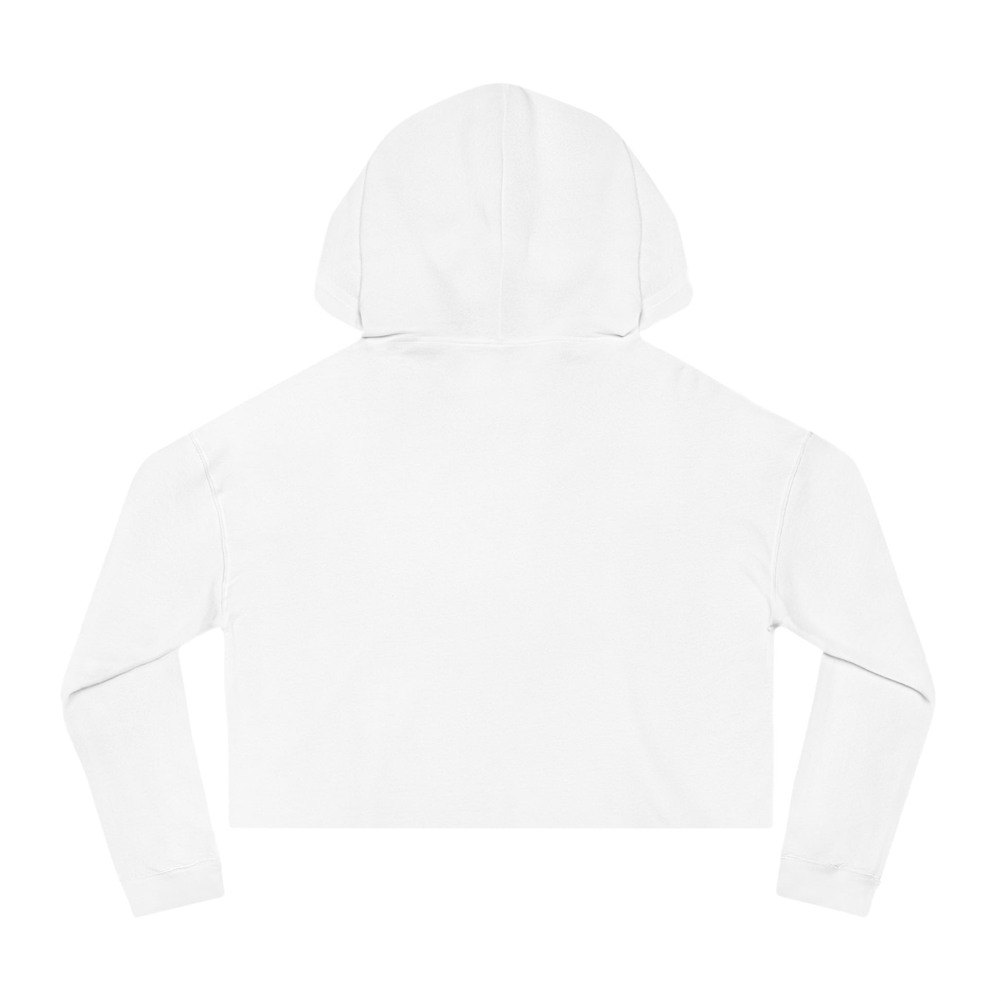 White Cropped Hoodie Blank Back