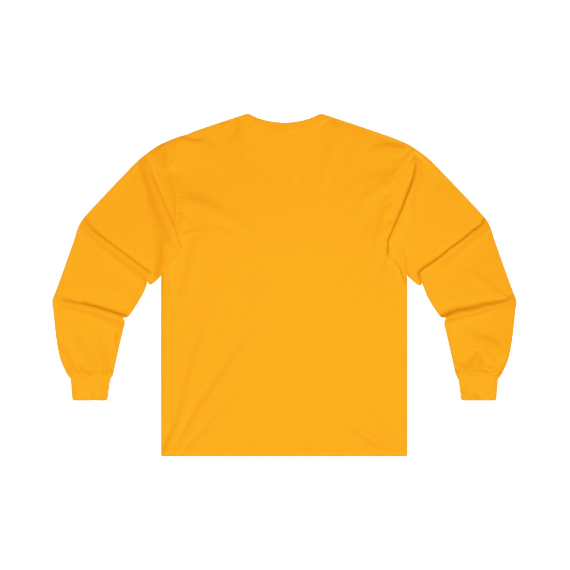 Yellow long sleeve tee blank back